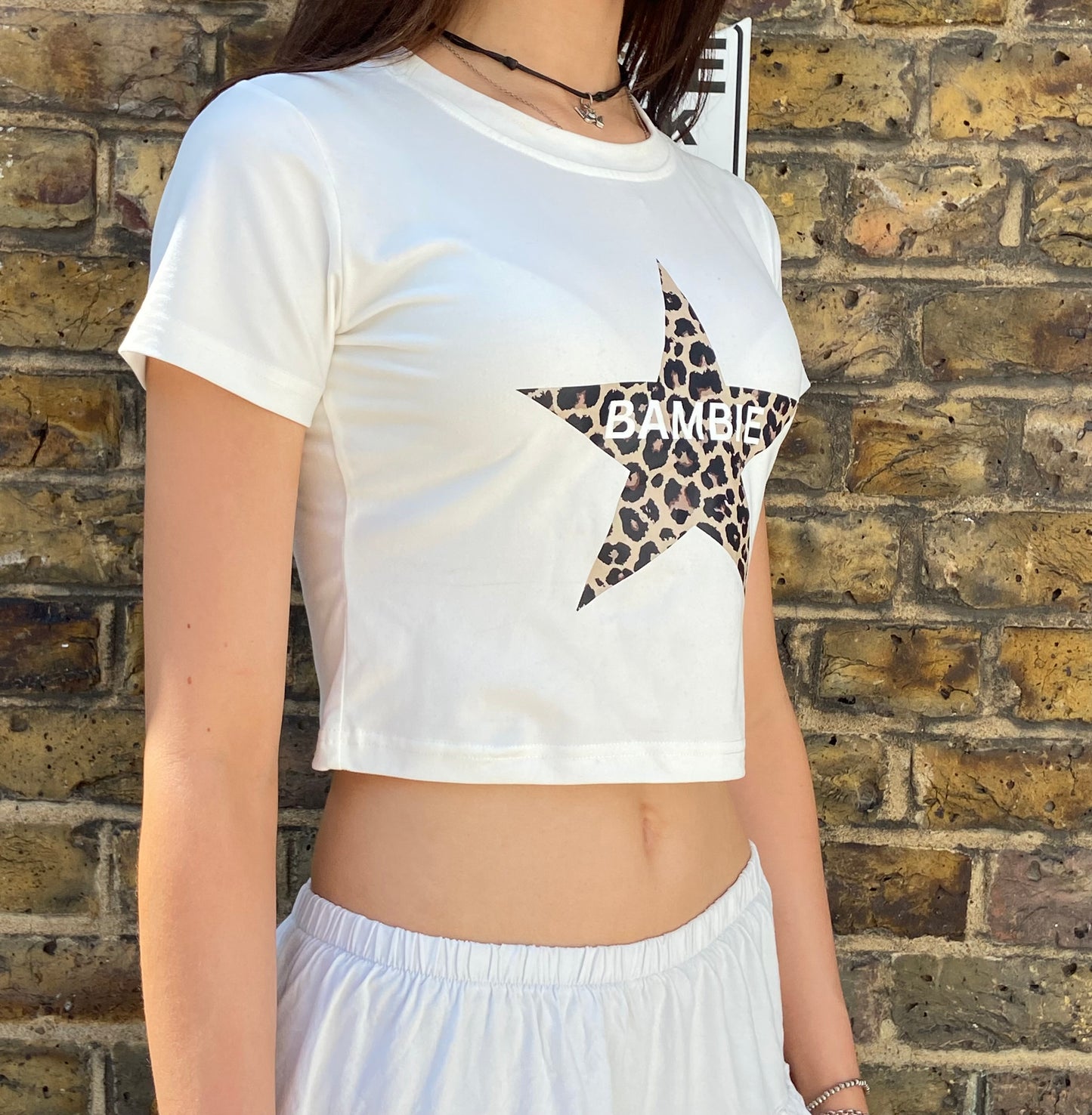 BAMBIE Leopard Star Baby Tee